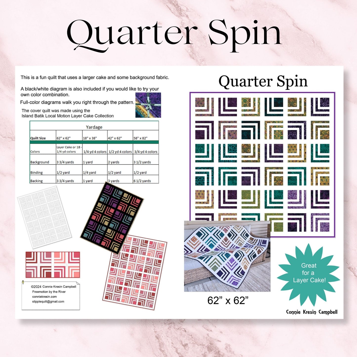 Quarter Spin quilt pattern