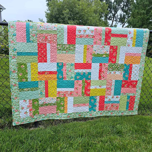 Colorburst Quilt tutorial PDF - download only