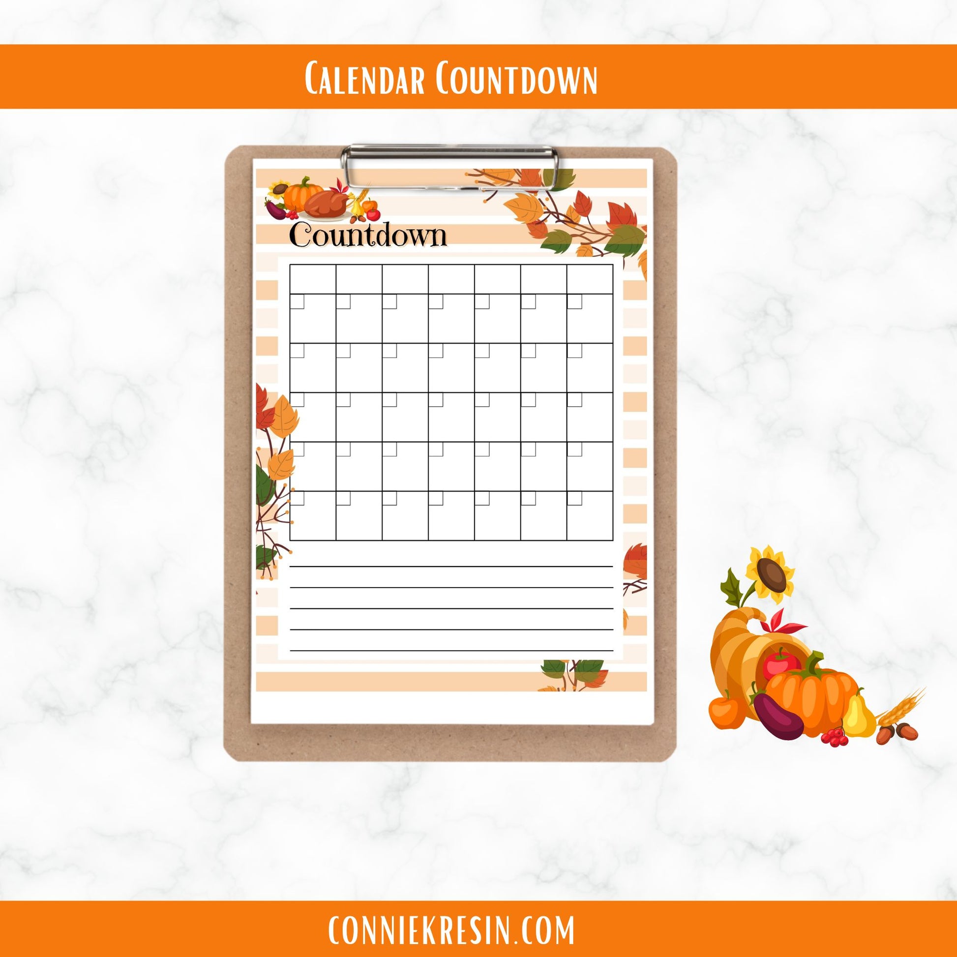 Thanksgiving Planner Countdown
