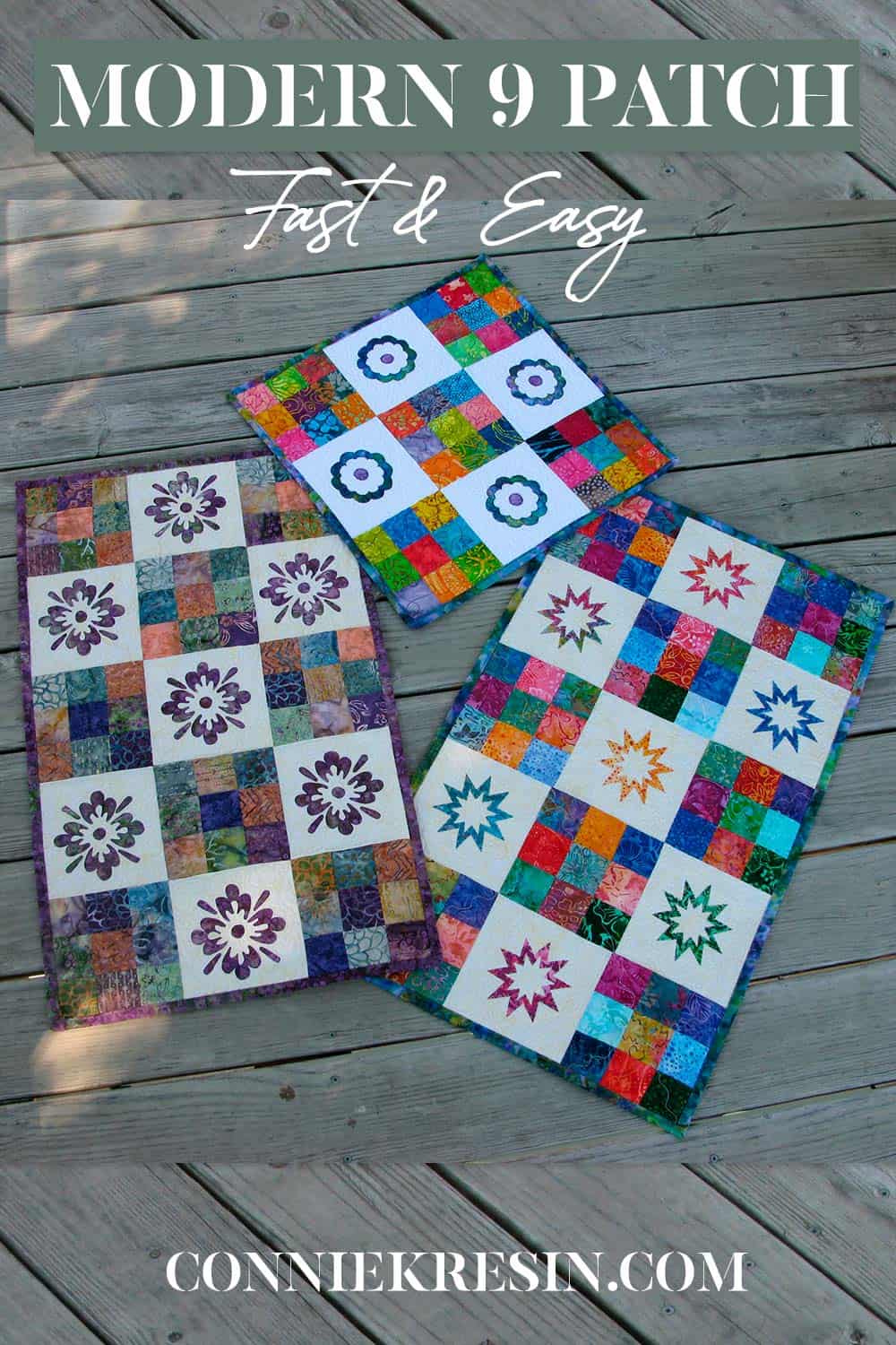 Modern 9 Patch fast and easy table topper