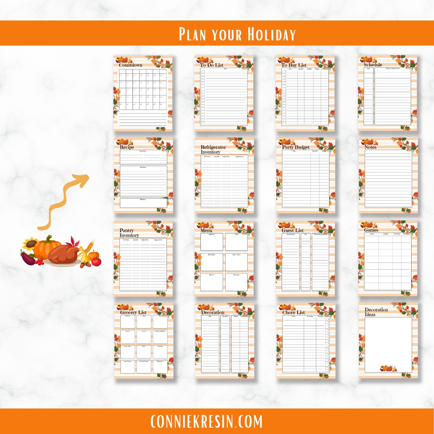Thanksgiving Planner Holidays