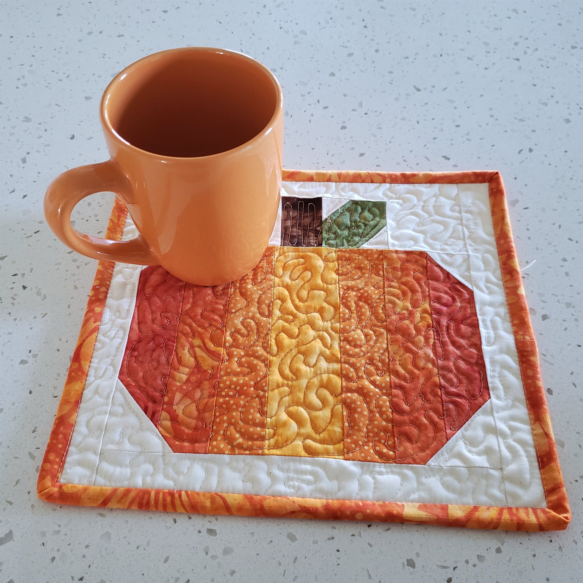 Harvest Pumpkin Mug Rugs tutorial