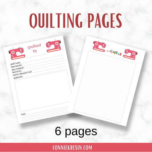 Quilting Printables Coral Sewing Machine