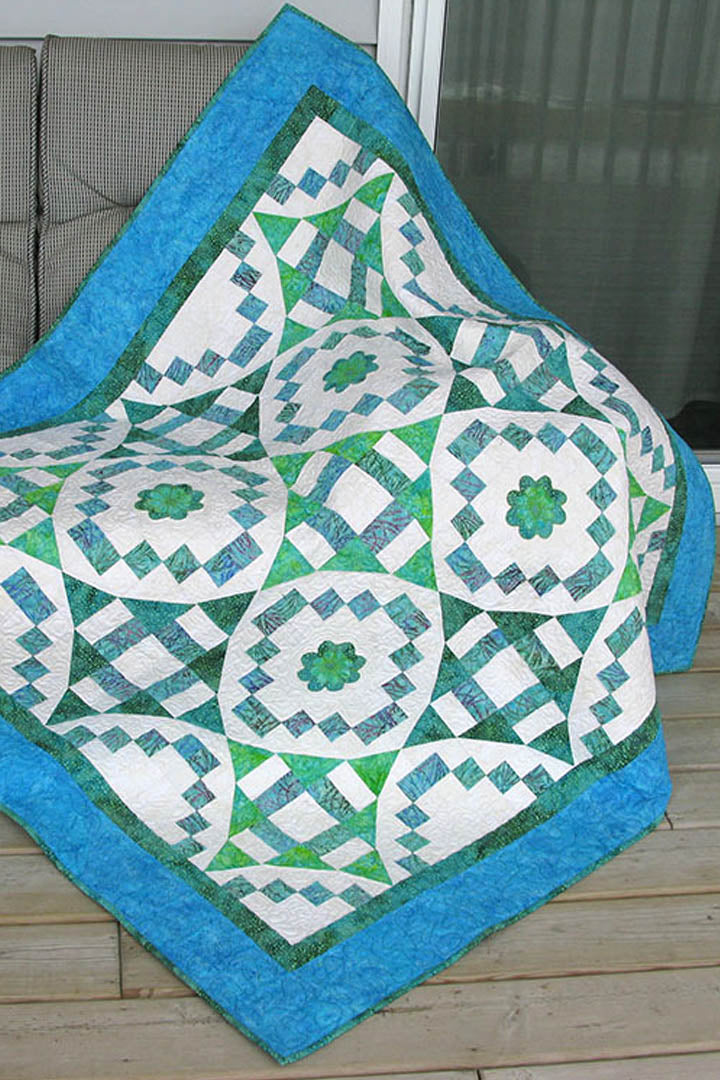 River Swirls quilt pattern 56" x 56" Digital pdf