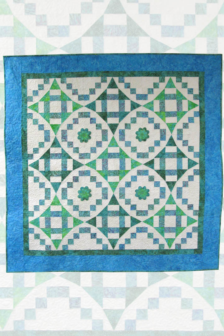 River Swirls quilt pattern 56" x 56" Digital pdf