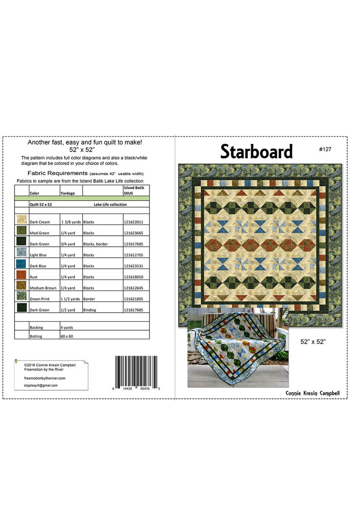 Starboard is an easy to make quilt using just one simple block