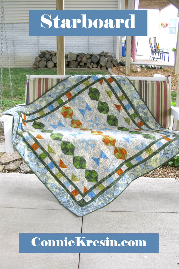 Starboard is an easy to make quilt using just one simple block