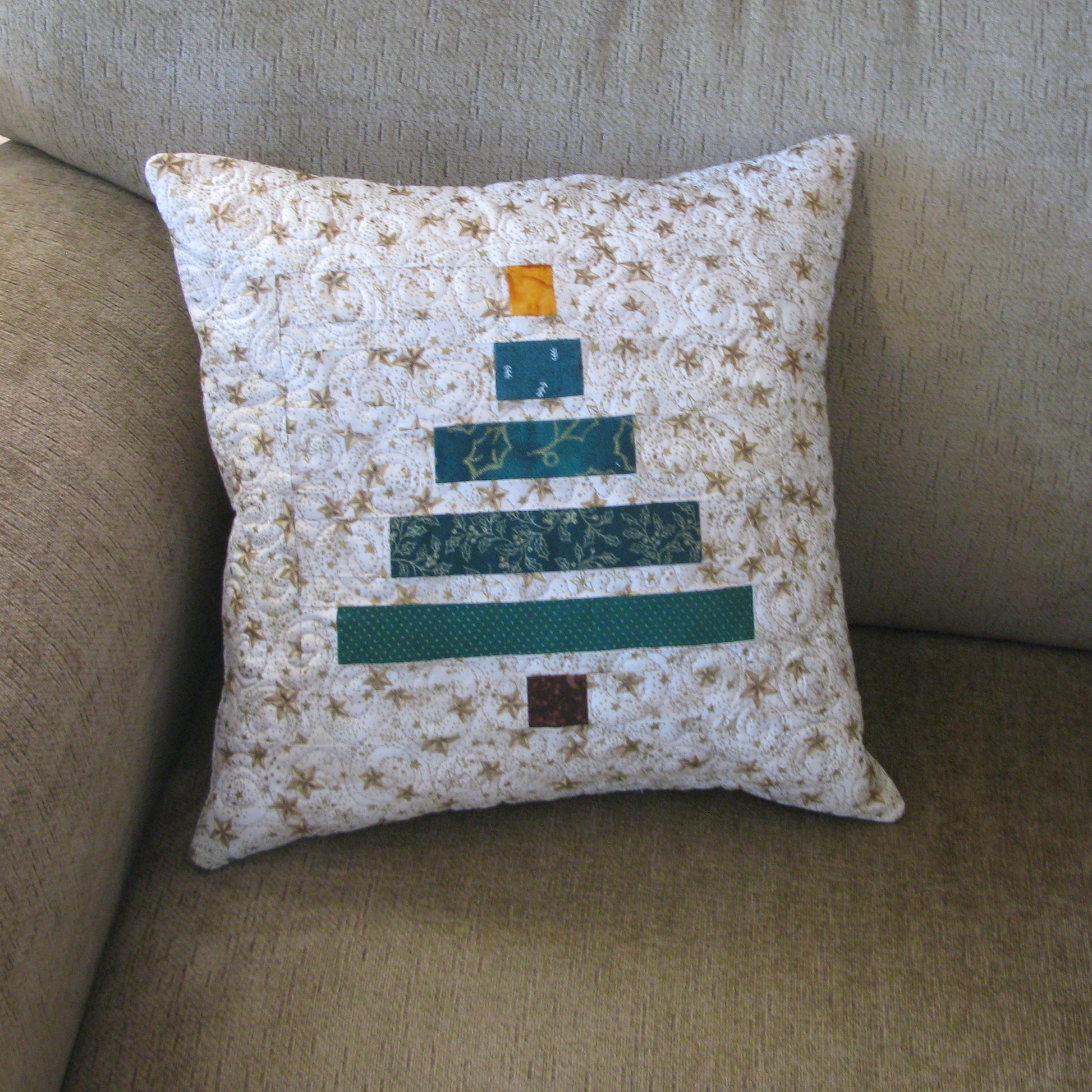 Wonky Christmas Tree pillow
