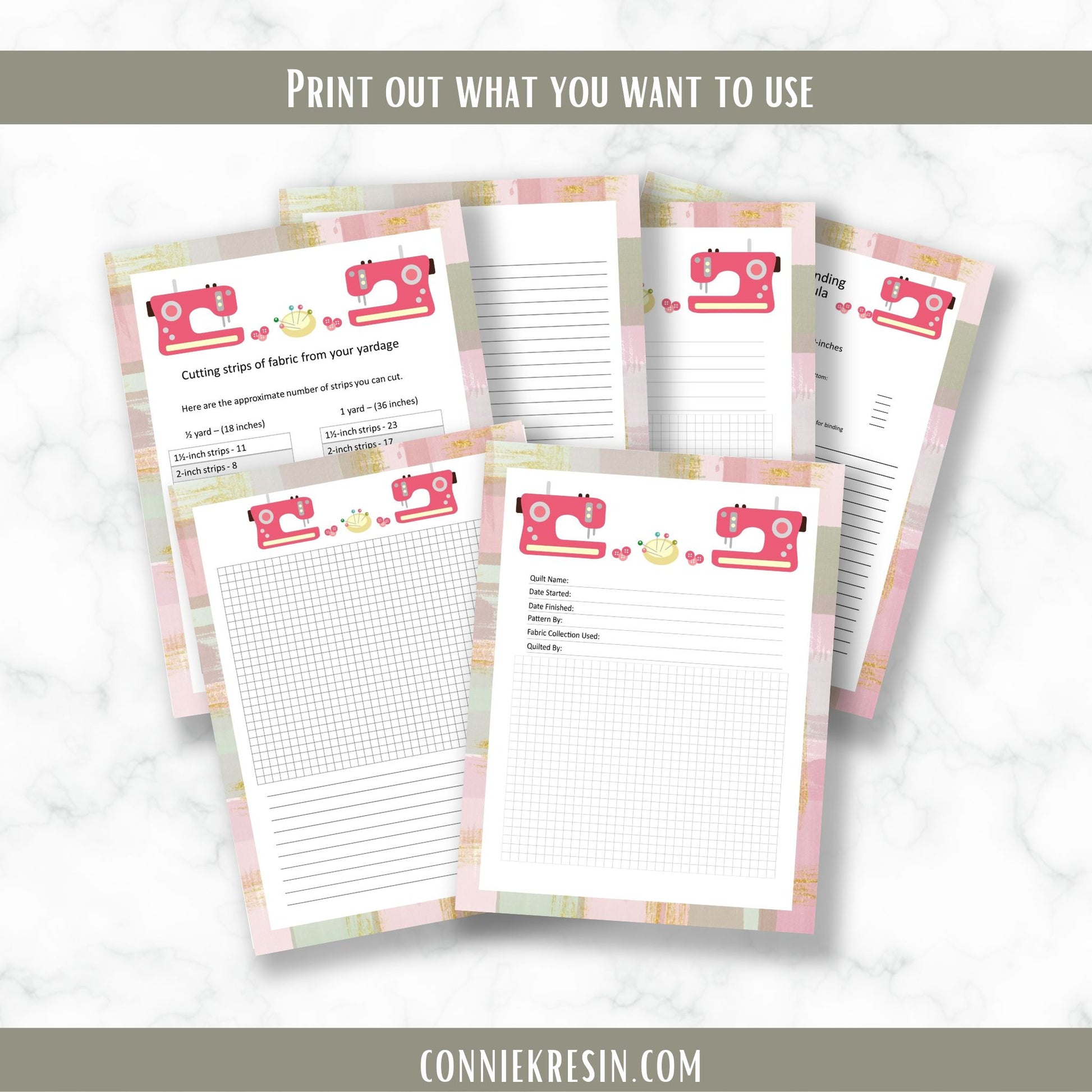 Quilt Planner Calendar Peach Green