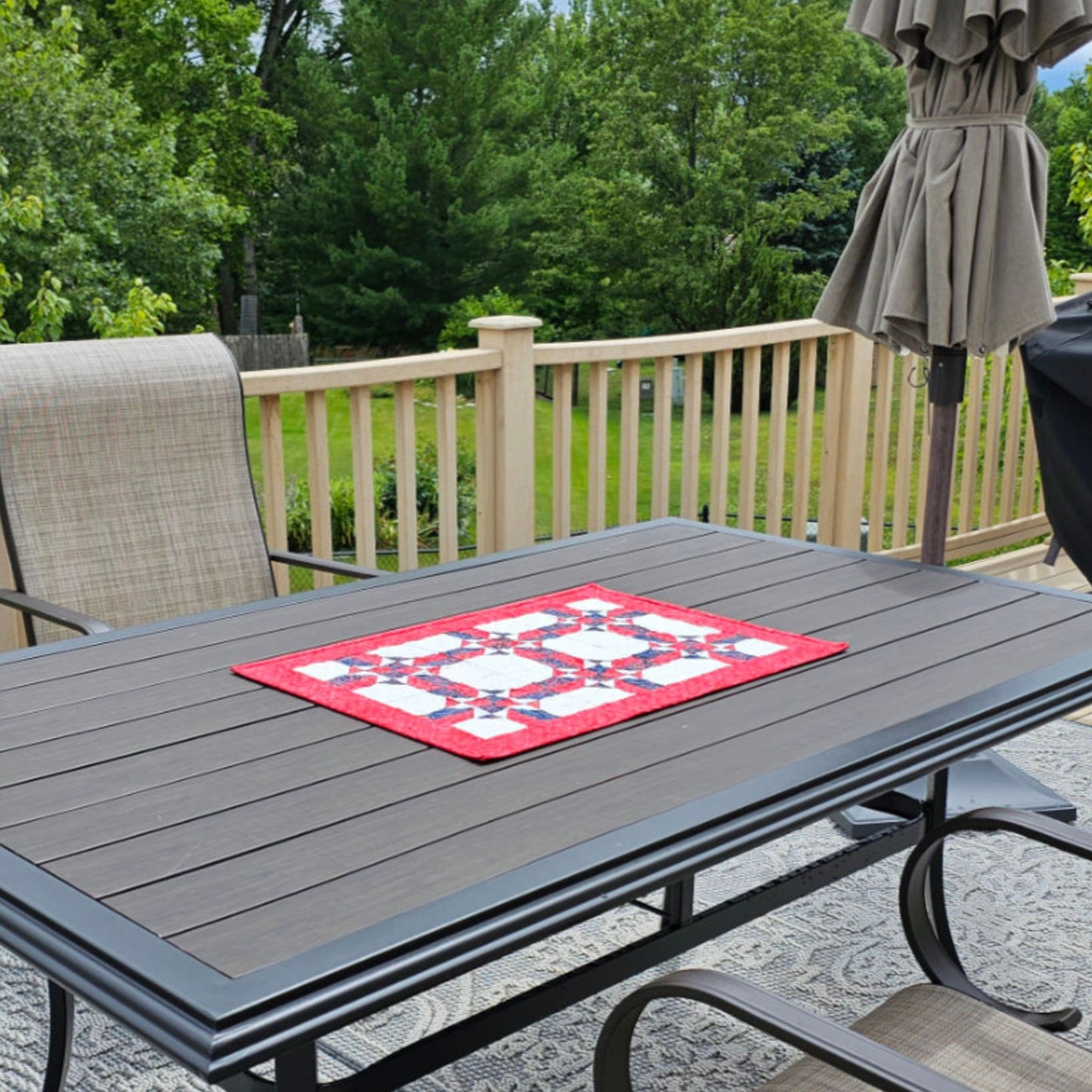 4th of July table runner tutorial