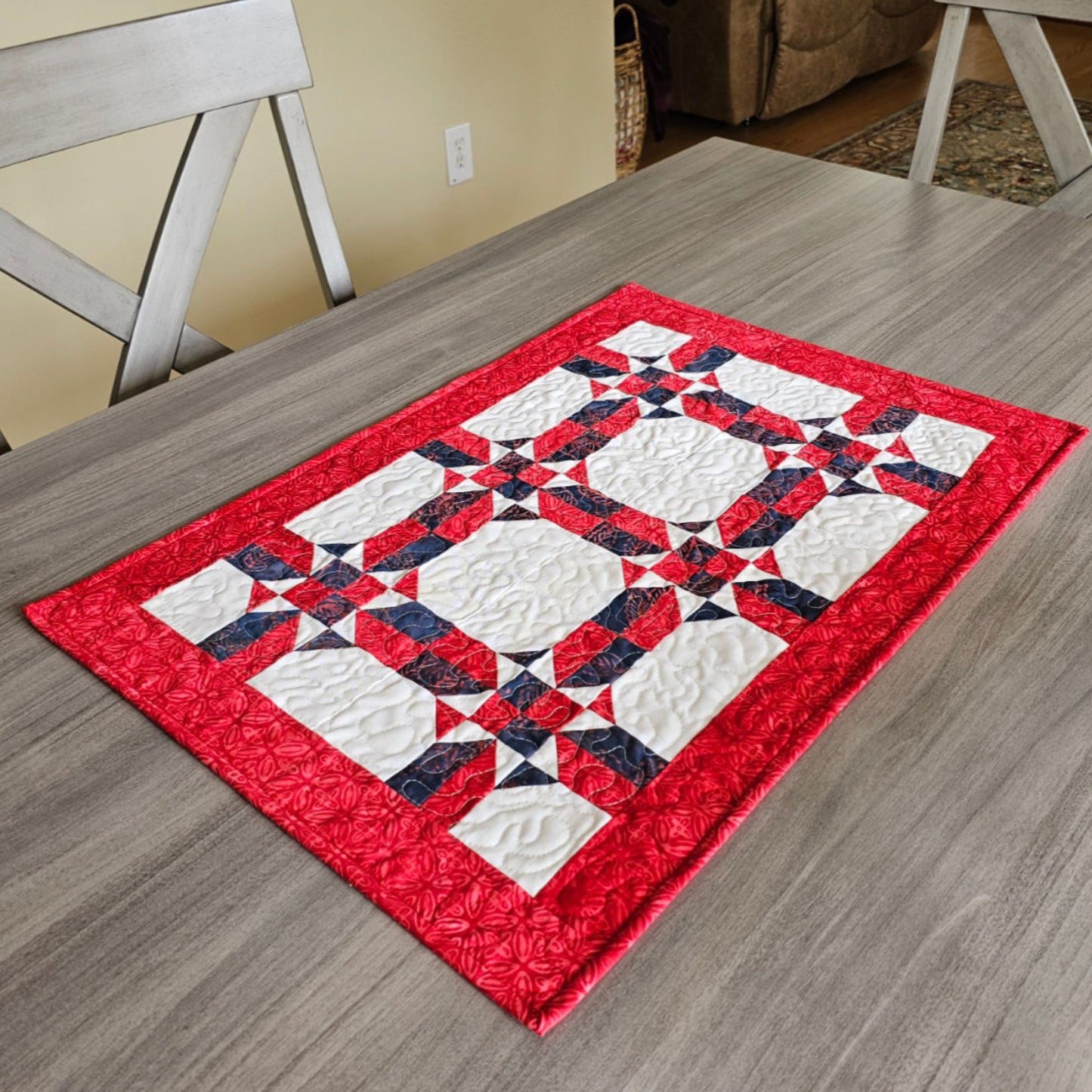 4th of July table runner tutorial