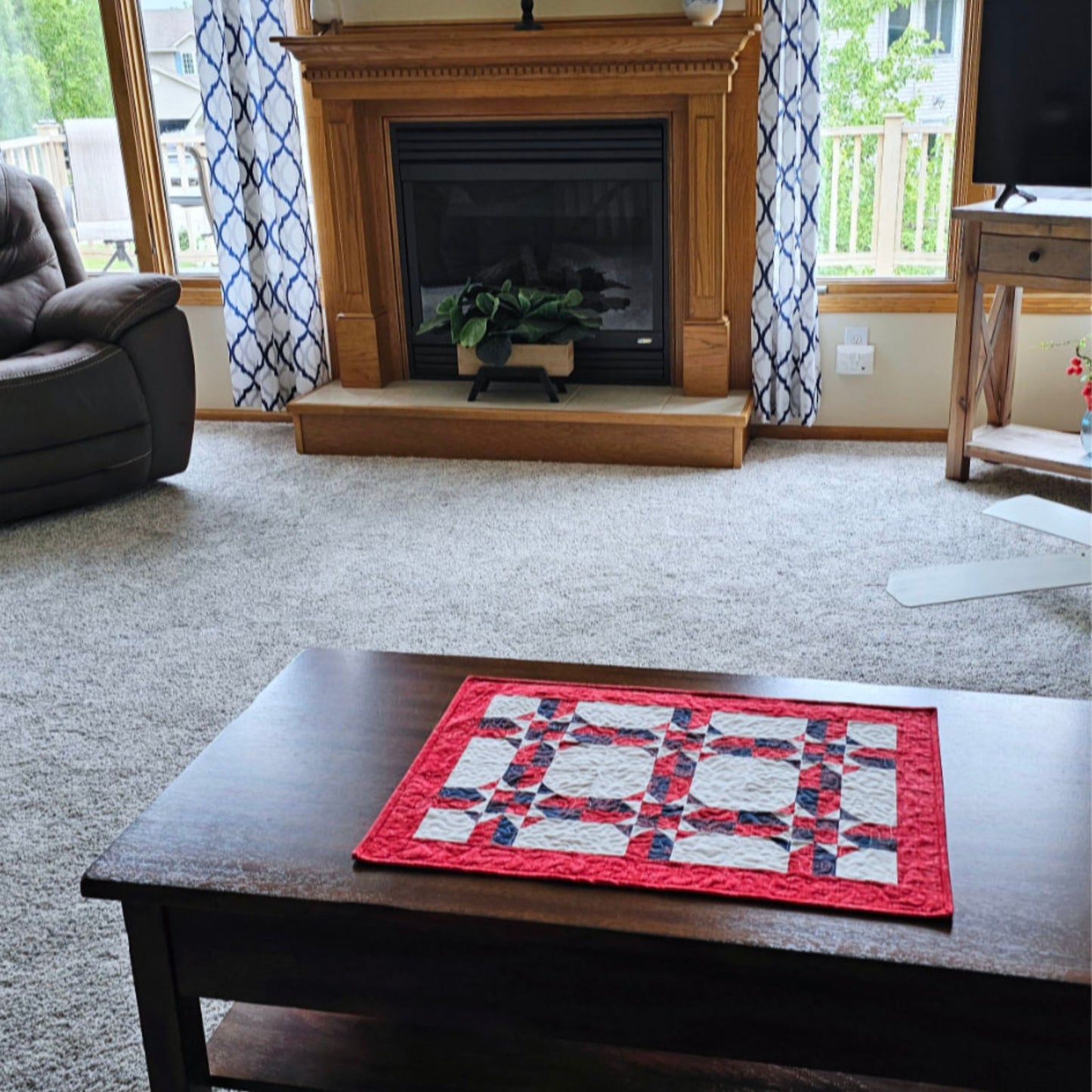 4th of July table runner tutorial