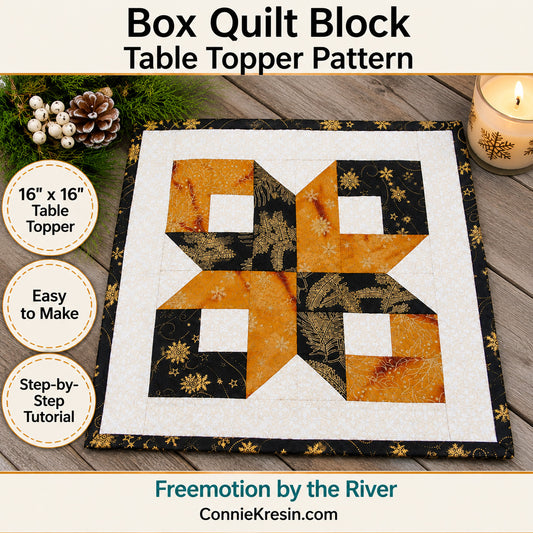 Box Quilt Block Table Topper pattern
