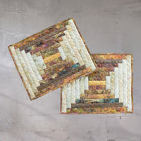 3 different styles of log cabin placemats in this pdf