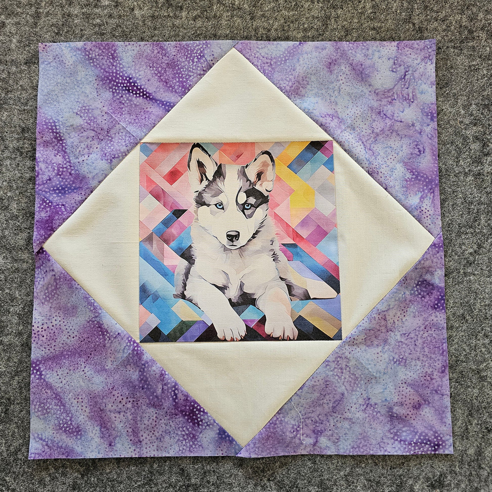 Diamond in a Square quilt block tutorial 3 sizes