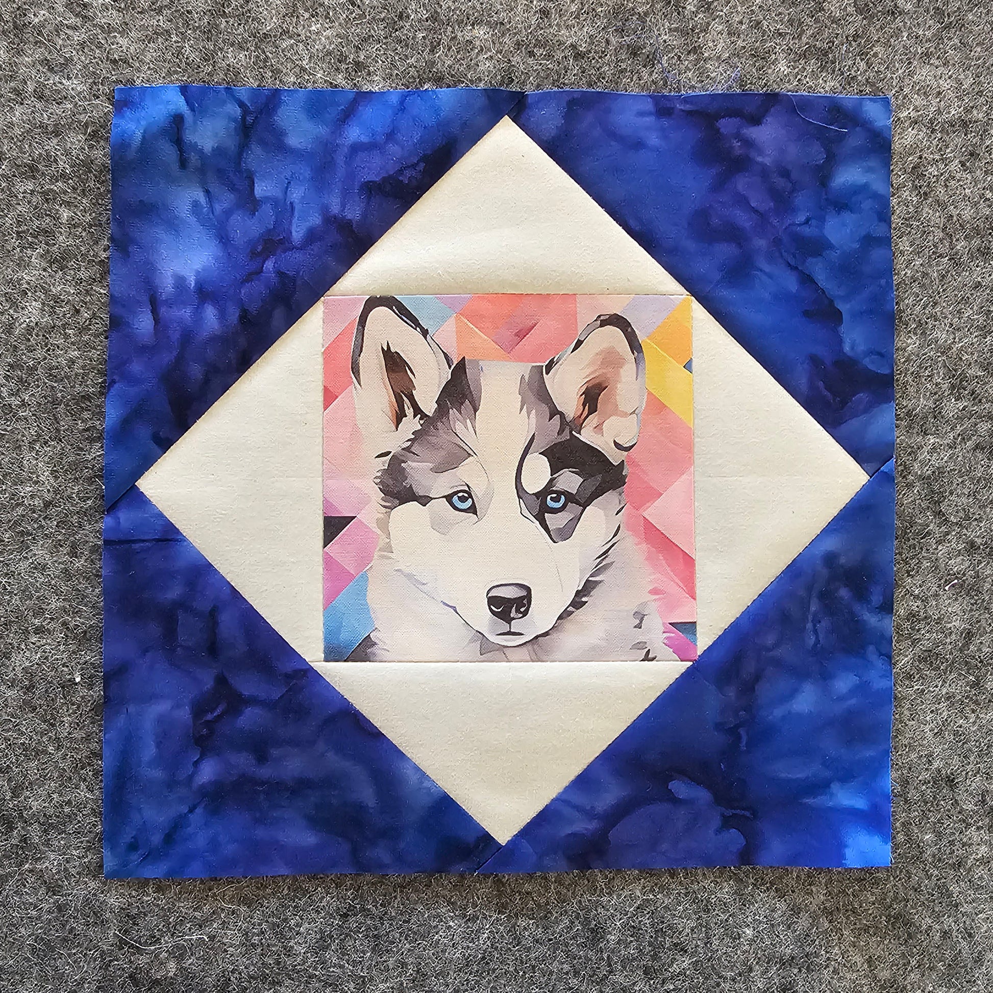 Diamond in a Square quilt block tutorial 3 sizes