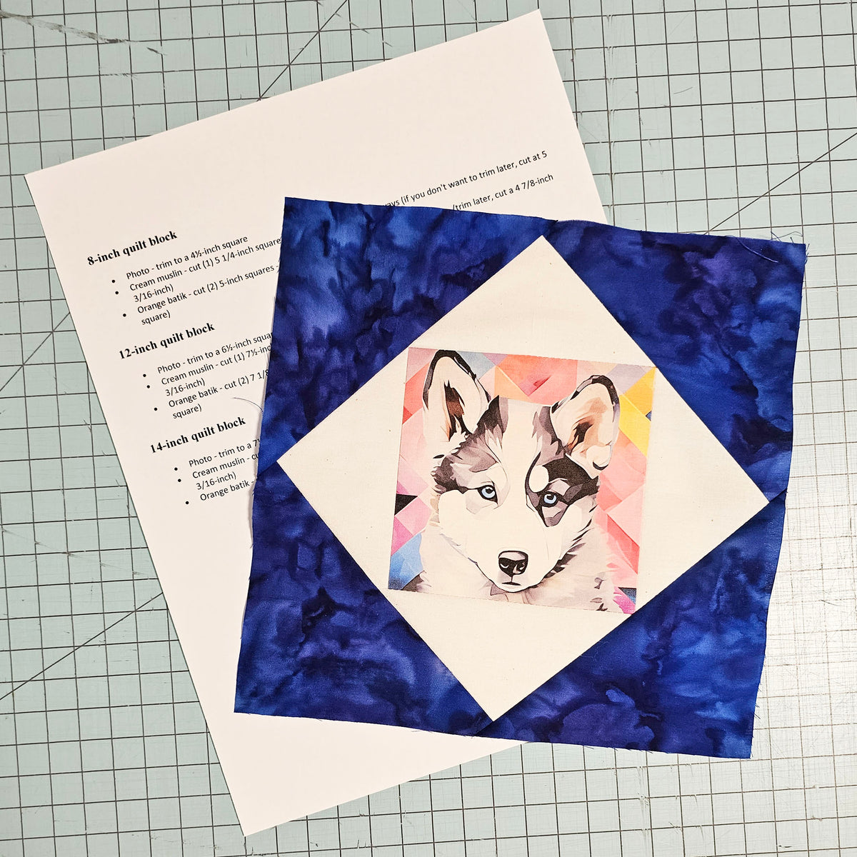 Diamond in a Square Quilt Block PDF – Connie Kresin Campbell