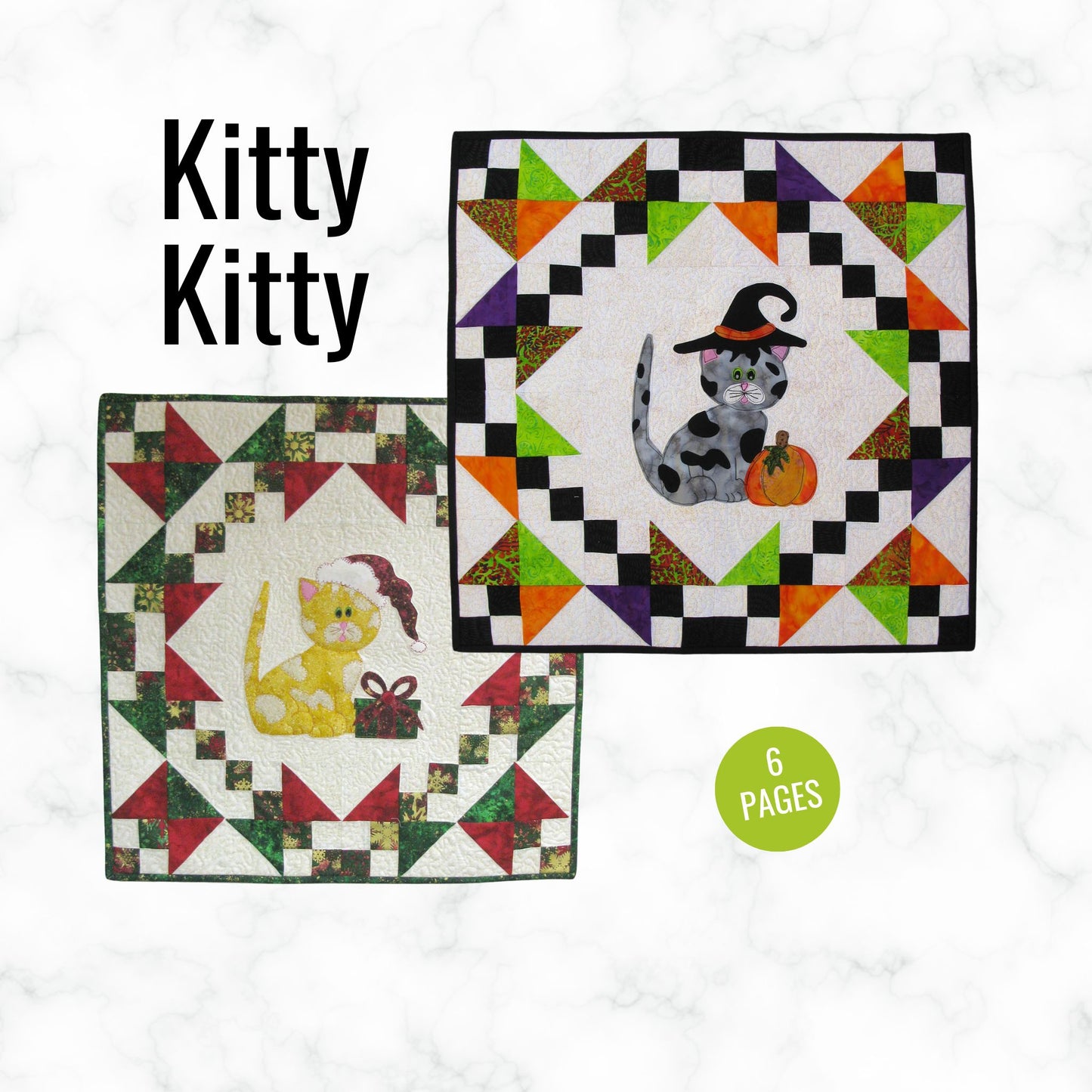 Kitty Kitty 6 page applique quilt pattern