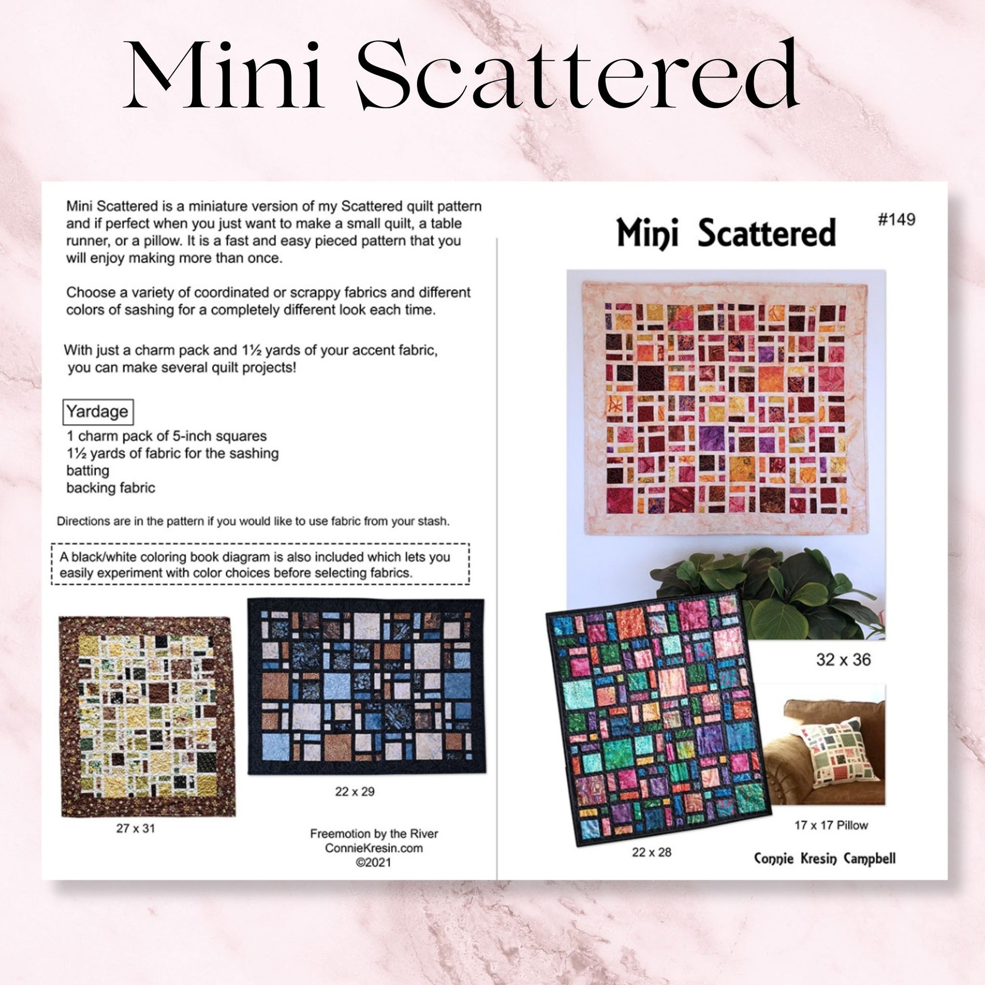 Mini Scattered quilt pattern