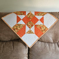 Orange Fall Four Patch Table Topper tutorial