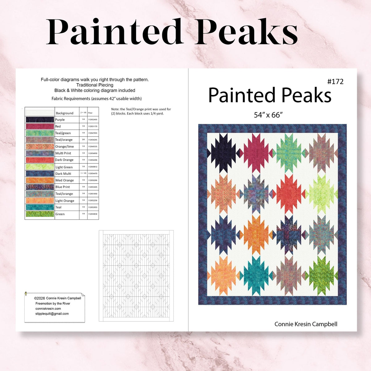 Painted Peaks quilt pattern