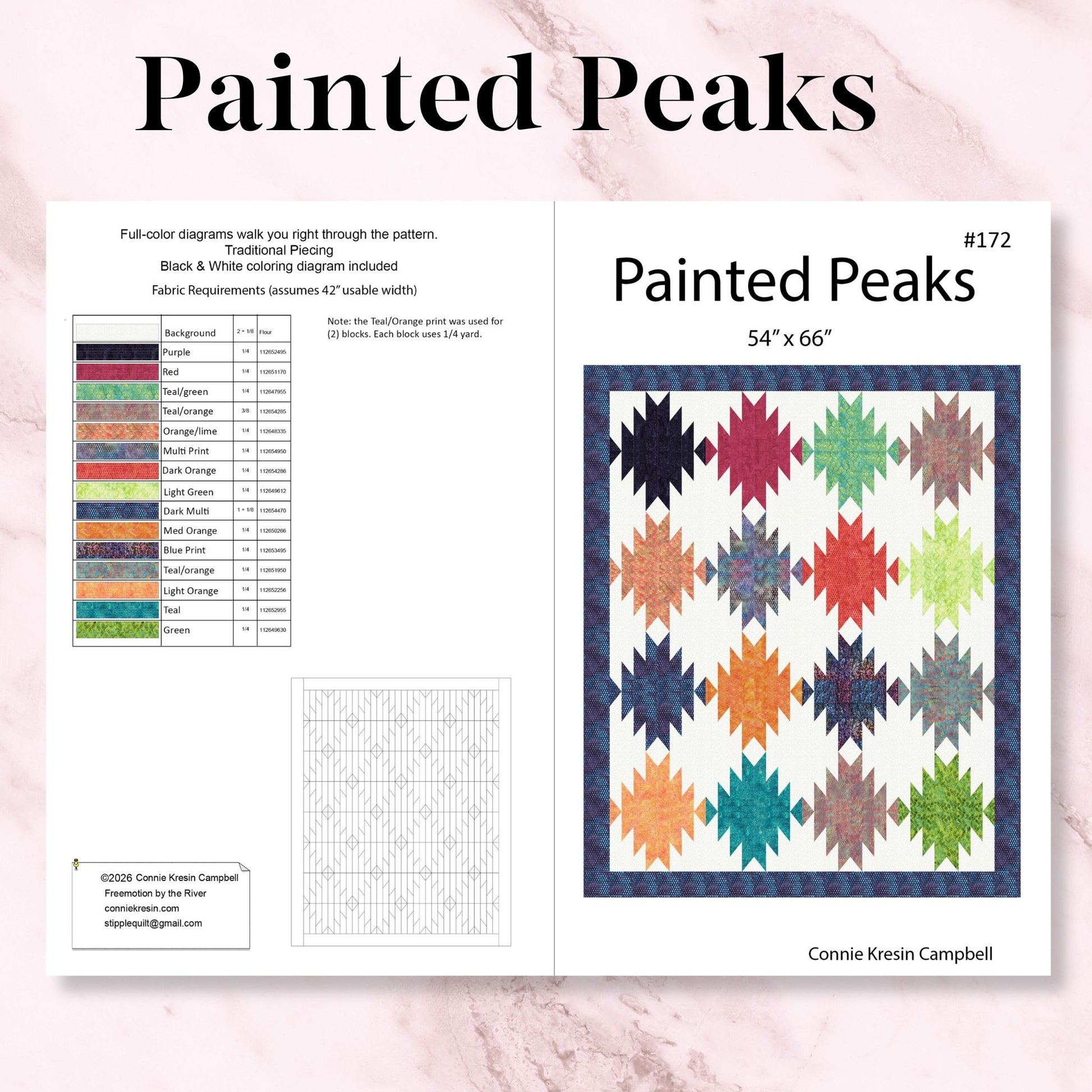 Painted Peaks quilt pattern