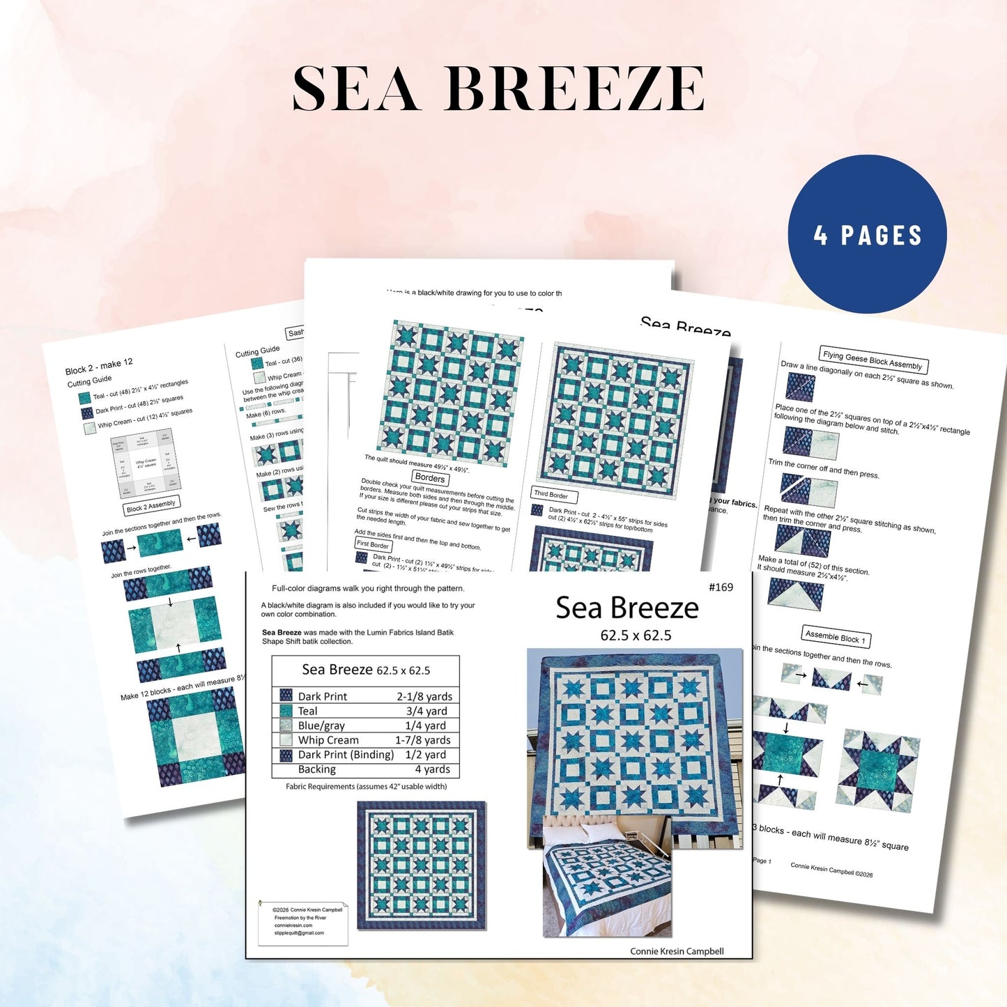 Sea Breeze quilt pattern pdf
