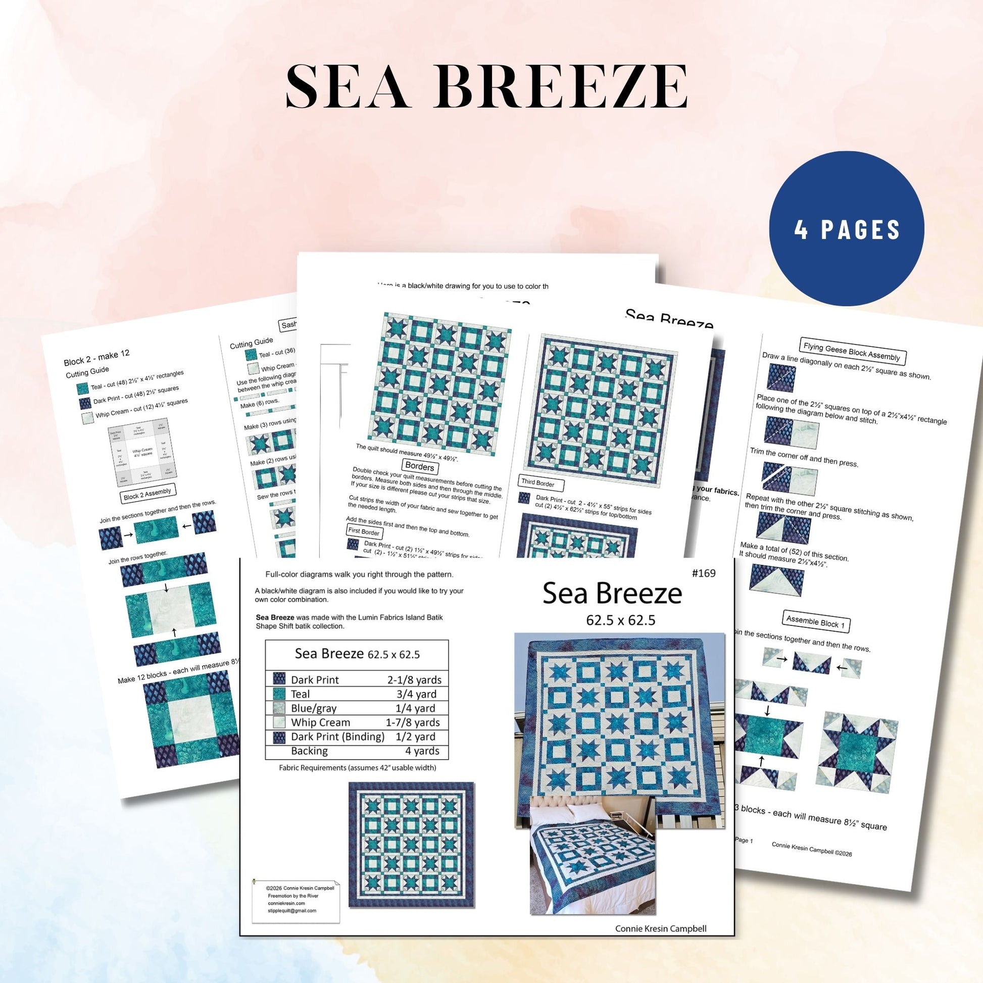 Sea Breeze quilt pattern pdf