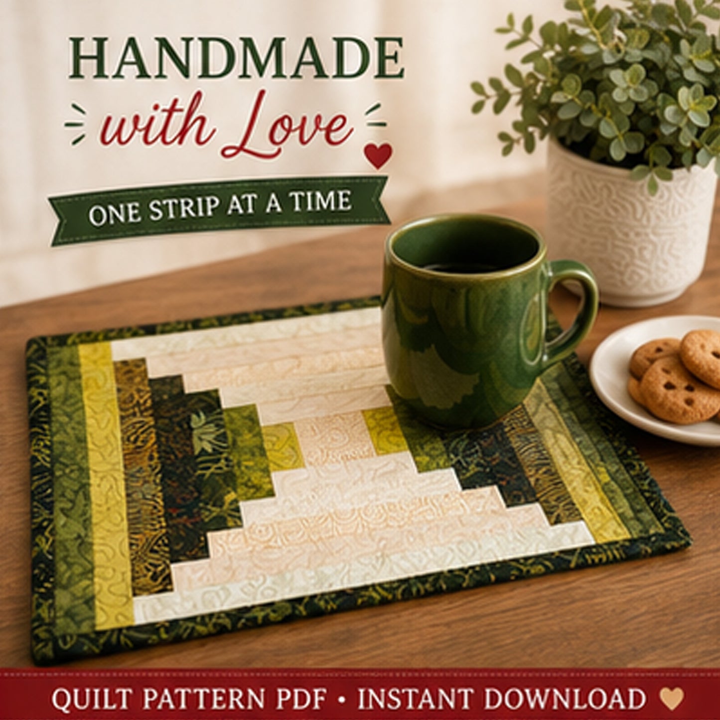 Log Cabin Placemat Pattern & Tutorial