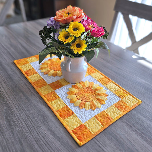 Mini Dresden table runners quilt PDF Yellow