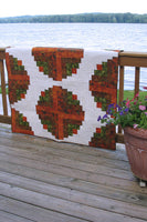 Amber Logs off set log cabin quilt pattern is easy to make