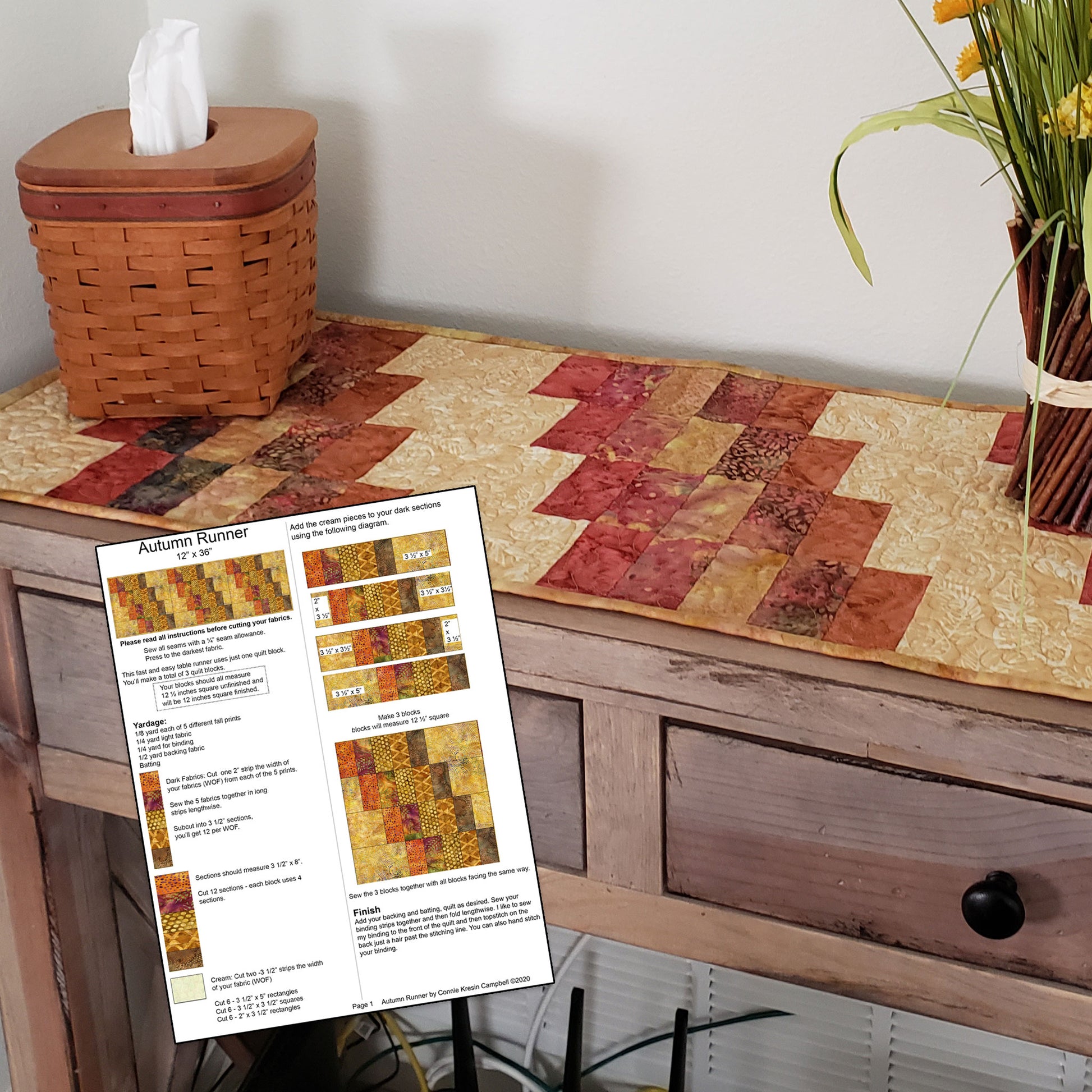 Autumn table runner