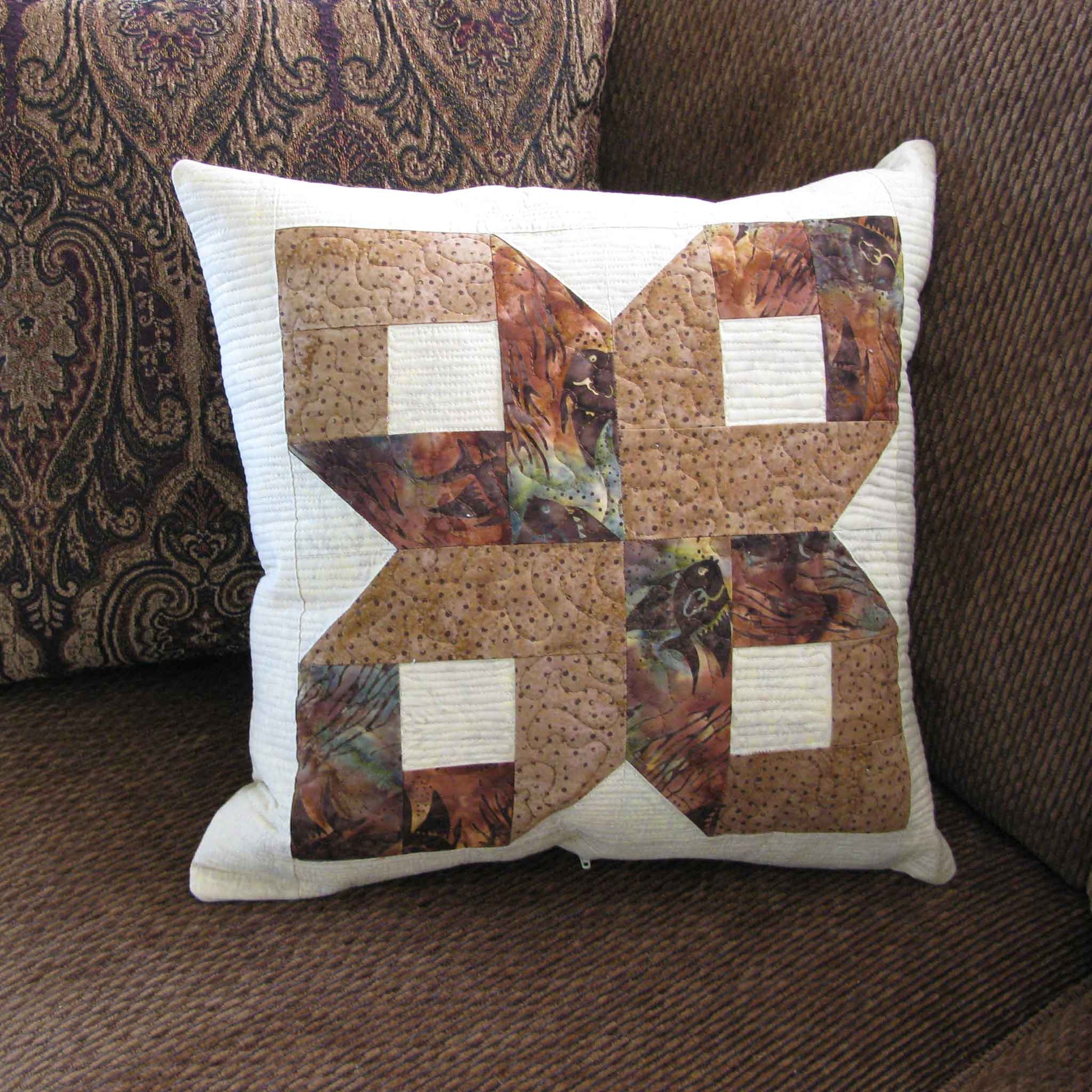 Box quilt block pillow