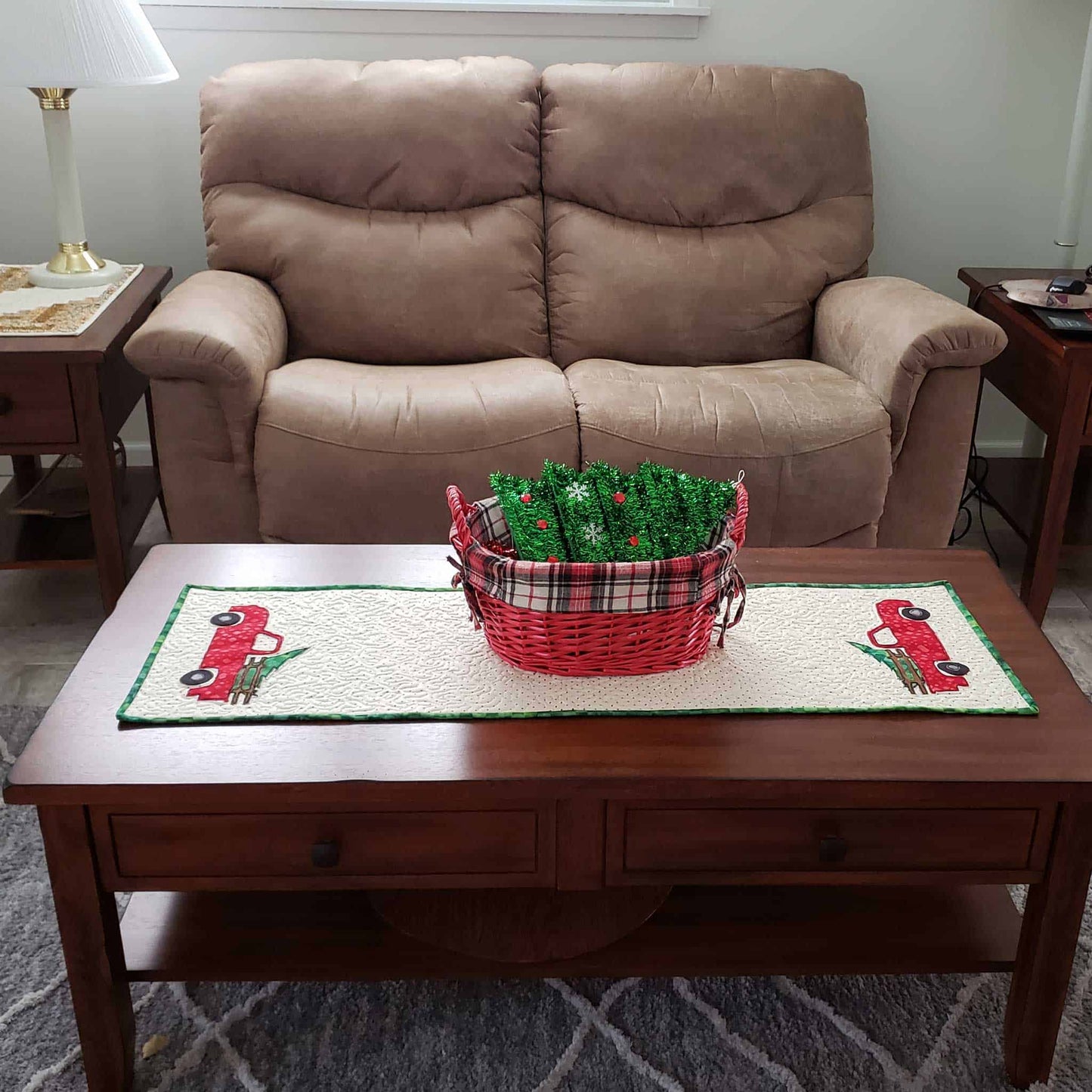 Christmas Truck Table Runner