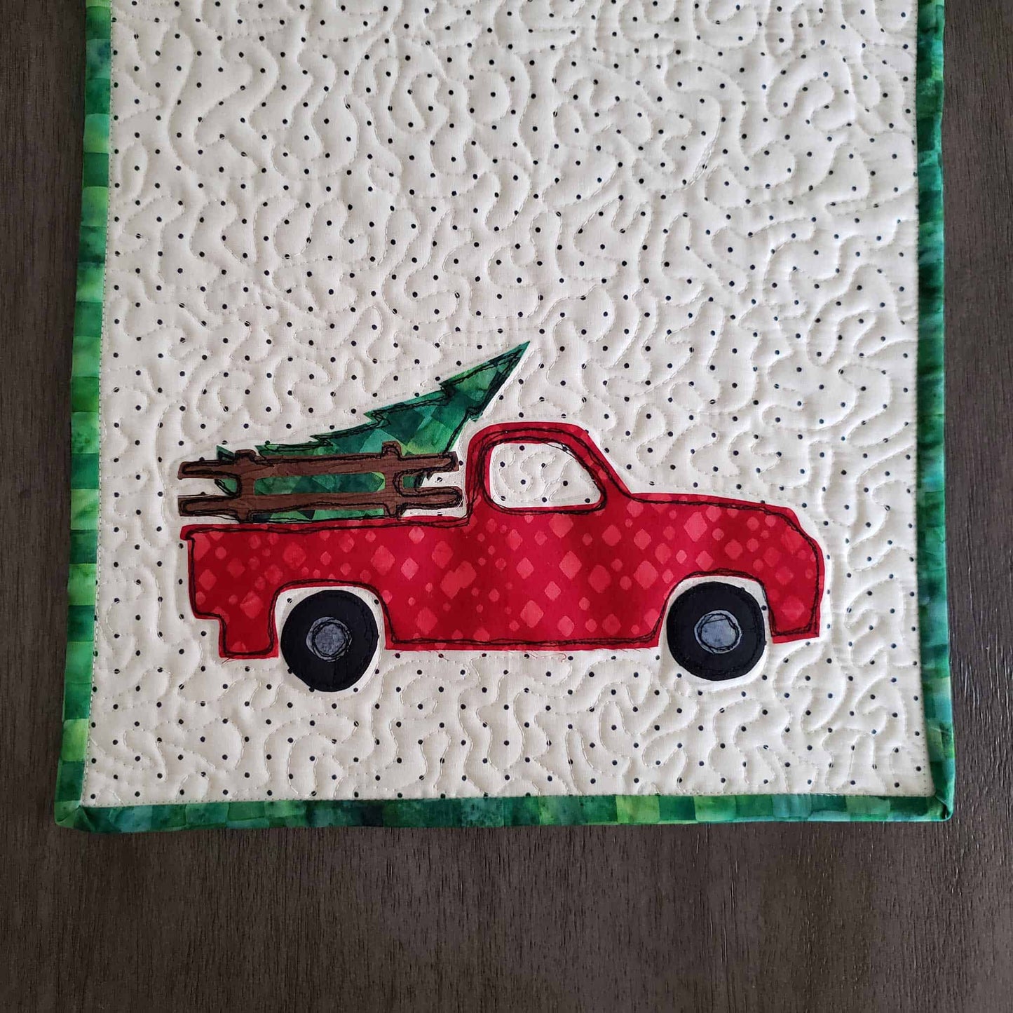 Christmas Truck Table Runner