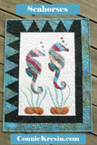 Appliqued Seahorse quilted wall hanging pattern