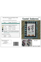 Pattern cover for Appliqued Seahorse quilted wall hanging pattern