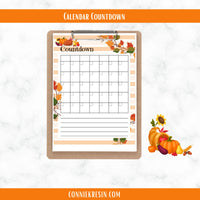 Thanksgiving Planner Countdown