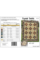 Crystal Swirls quilt pattern cover and yardage