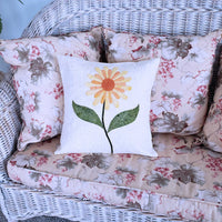 Flower Applique Travel Sized Pillow Case Made with Spellbinders