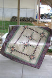 Fiesta is a beautiful quilt pattern that uses the Tri-rec ruler or the template included in the pattern