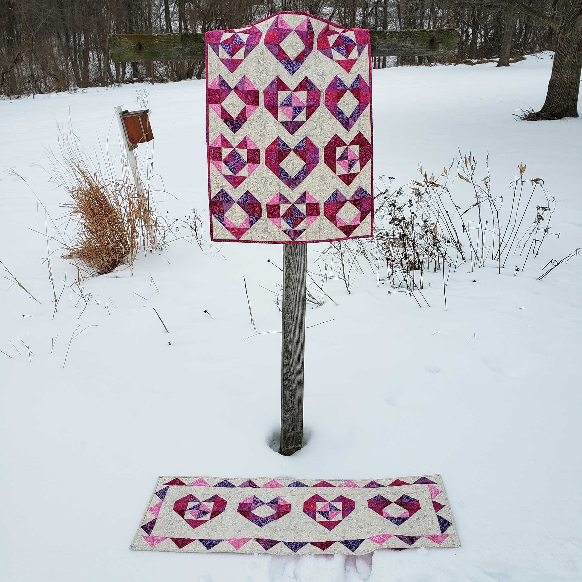 Heart Baby Quilt and table runner