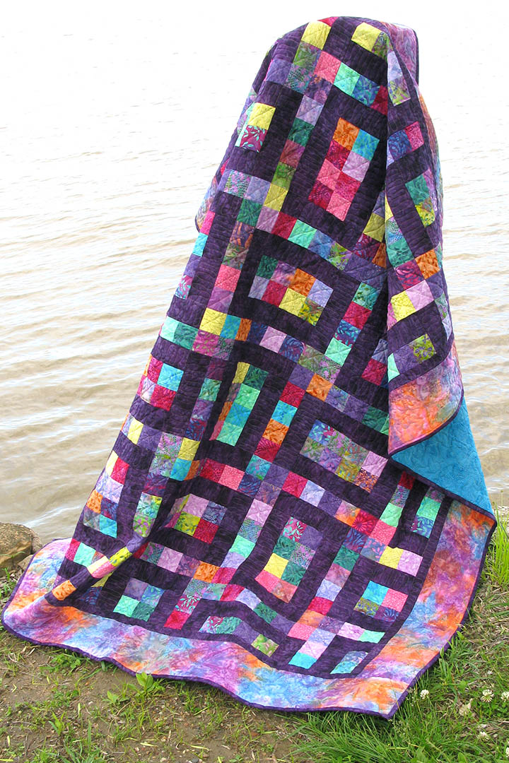 Hopscotch quilt pattern very easy to make using squares