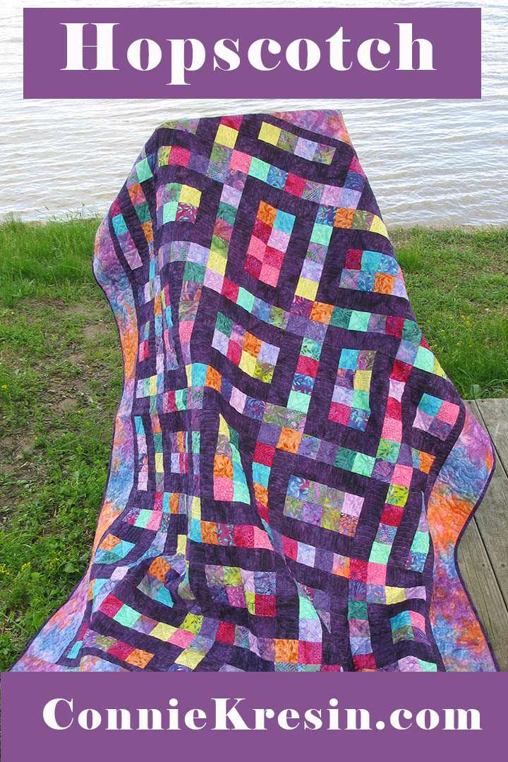 Hopscotch quilt pattern very easy to make using squares