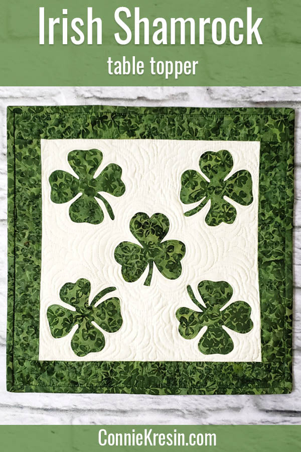 Irish Shamrock table topper tutorial