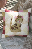 Makes a cute pillow! Kitty Kitty a cute applique quilt pattern, that has full size applique templates and full color diagrams to walk you through each step of the quilt. 