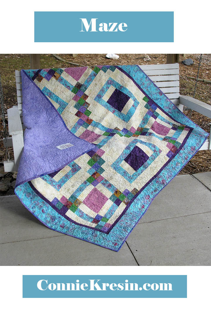 Maze quilt pattern is fast and easy to make