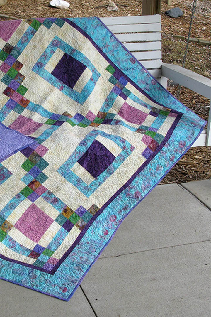 Maze quilt pattern is fast and easy to make