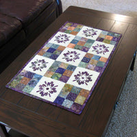Modern 9 patch table runner with applique