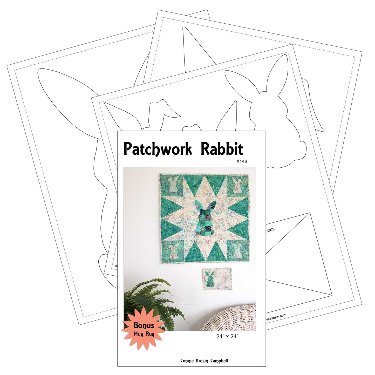 Patchwork Rabbit Wall Hanging